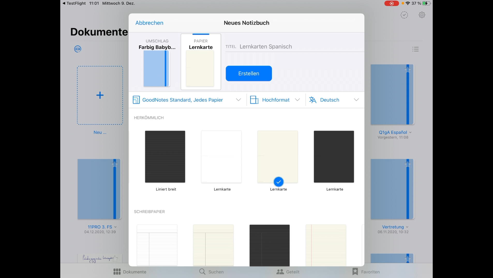 Lernkarten mit GoodNotes 5 - neue Funktion für Üben und Wiederholen