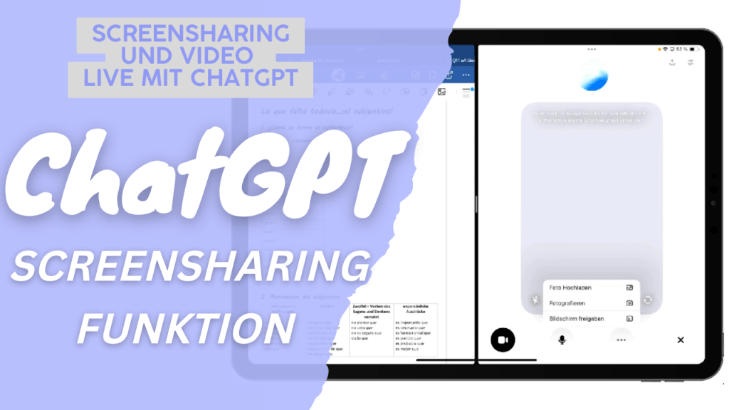 Screensharing mit ChatGPT - neue Funktion für Schule und Unterricht?