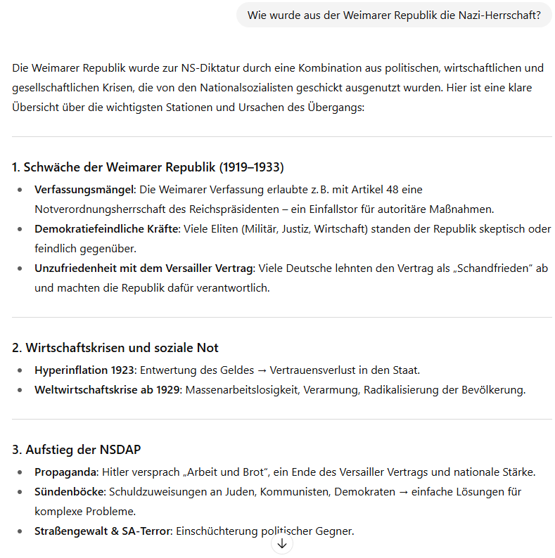 KI im Unterricht - Tutor, Sparringspartner oder "false buddy"? - Praxisbeispiel Geschichtsunterricht 1