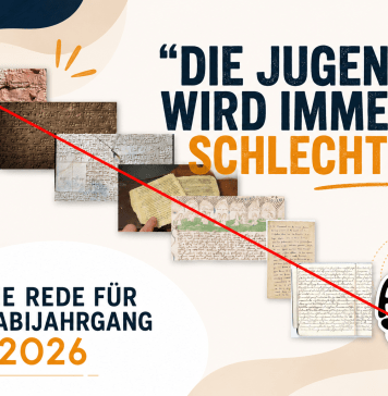 „Mit dieser Jugend ist kein Staat zu machen!“ – Warum ich auch nach 5000 Jahren Niedergang und Verfall große Hoffnungen in unsere Jugend setze – Abirede 2026 am THG Göttingen Abirede 2026 Hauke Pölert
